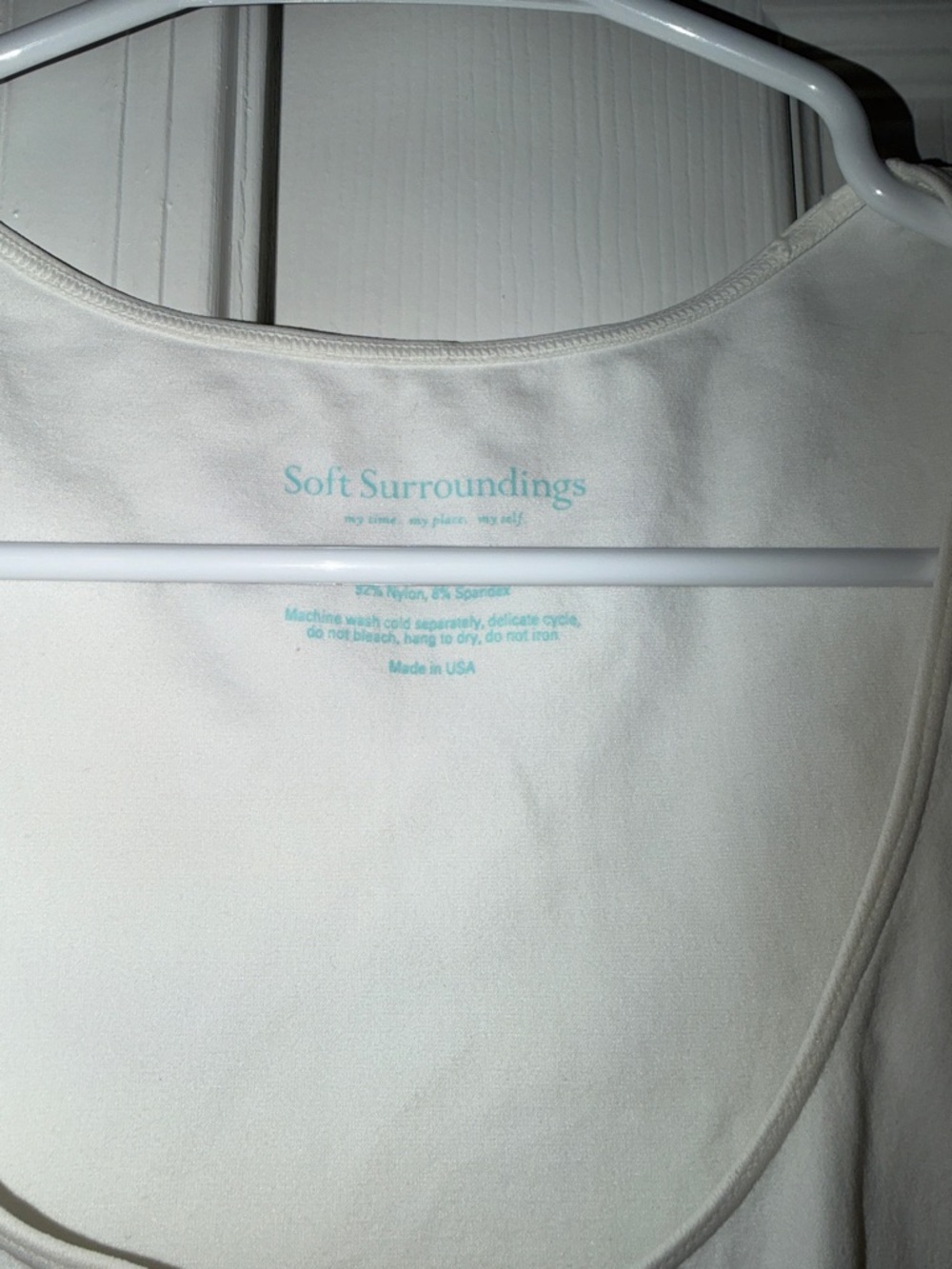 Soft Surroundings White Ruched Tank Top - Picture 3 of 6